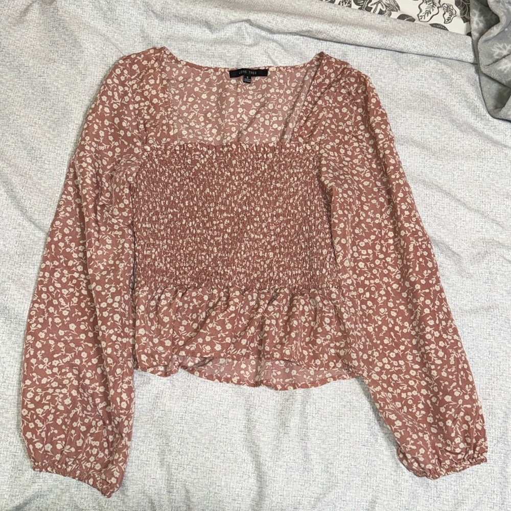 Pink flowery top